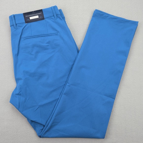 Holderness & Bourne Pants Mens 35x32 Blue Tailored Performance Golf Stretch